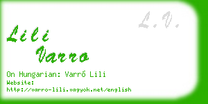 lili varro business card
