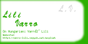 lili varro business card